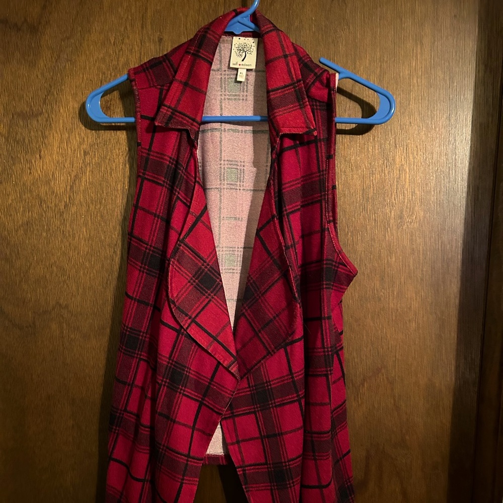Red & black vest